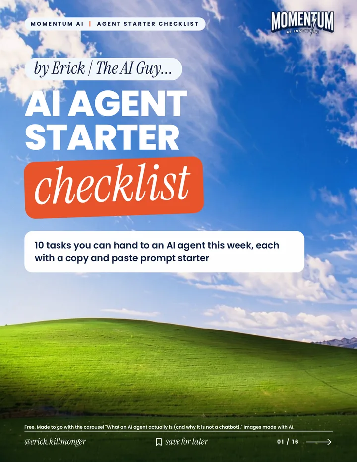 Cover of AI Agent Starter Checklist: 10 tasks you can hand to an AI agent this week